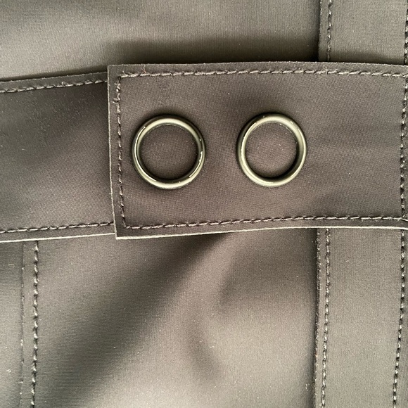 Tory Burch black stretch trench coat/dress Sz S/P - Picture 8 of 8